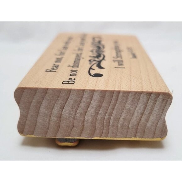 Stampabilities 2008 Isaiah 41:10 Wooden Rubber Stamp Block For Paper Crafts - Picture 5 of 6